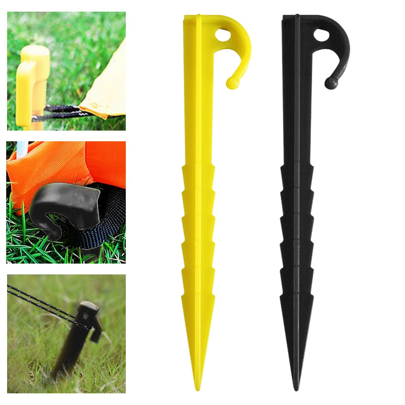 Cheap Goat Tents 10 Pieces Ultralight Tent Pegs Stake Set Tent Nails Pegs Rust Proof Ground Anchoring Pegs for Camping Beach Canopy Accessory   